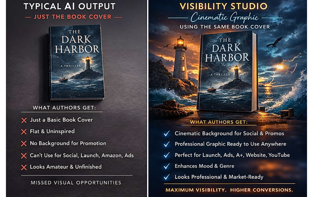 Cinematic promotional graphic showcase